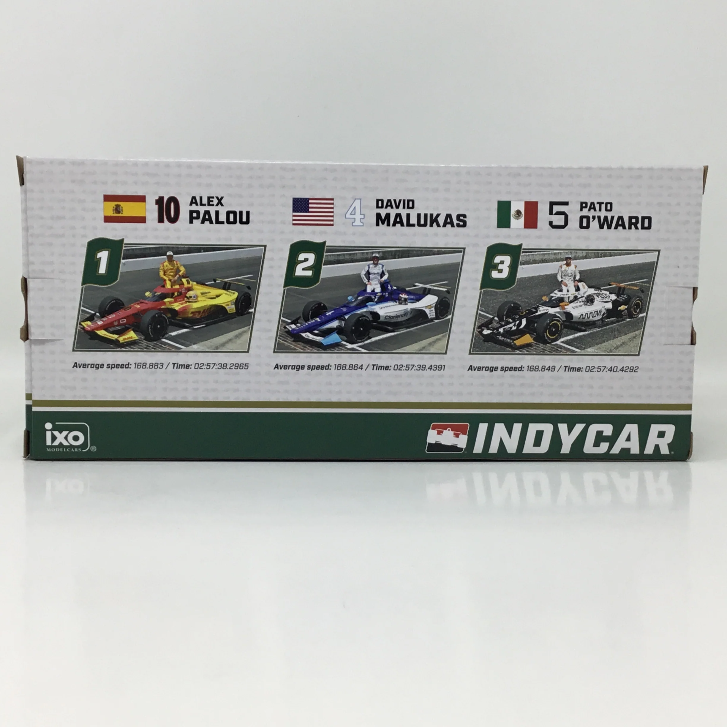2025 Indianapolis 500 Podium (Alex Palou, David Malukas, Pato O'Ward) 1:64 Diecast 3 Car Set - Image 3
