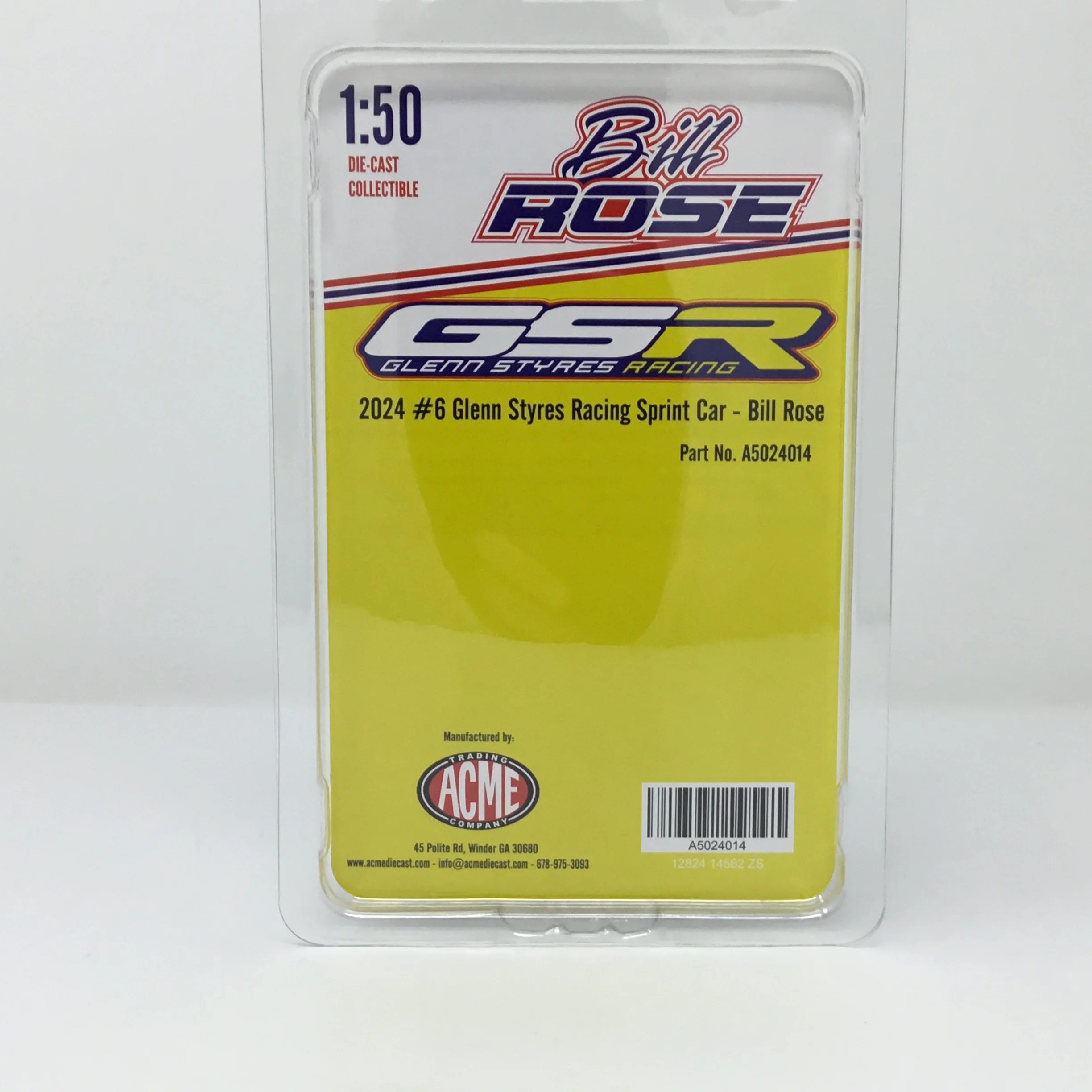 Bill Rose 2024 Michael Waltrip Brewing Co. GSR Sprint Car 1:50 Diecast - Image 2