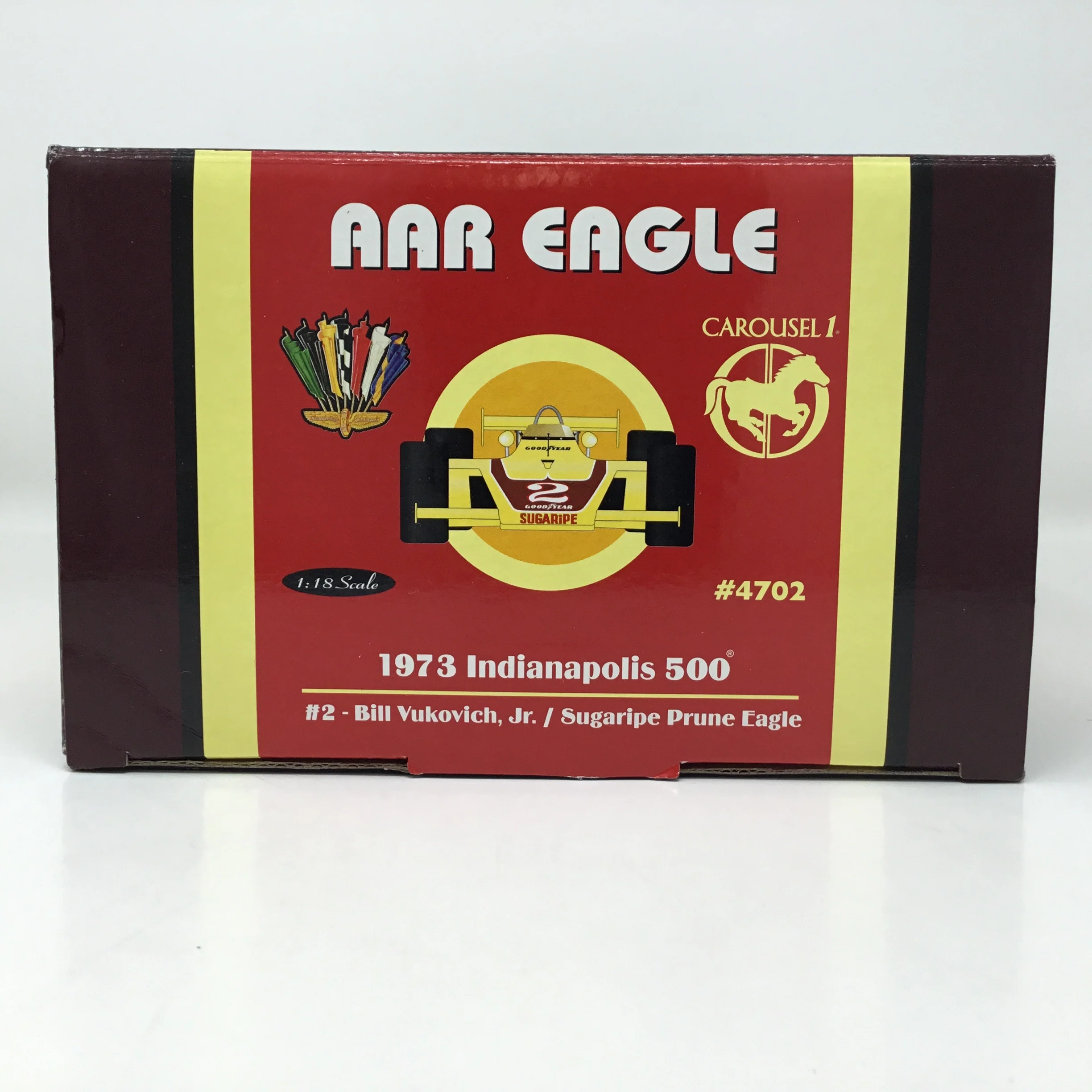 Bill Vukovich, Jr. 1973 Carousel 1 Sugaripe Prune Eagle AAR Eagle 1:18 Diecast #4702 *READ DESCRIPTION* - Image 9