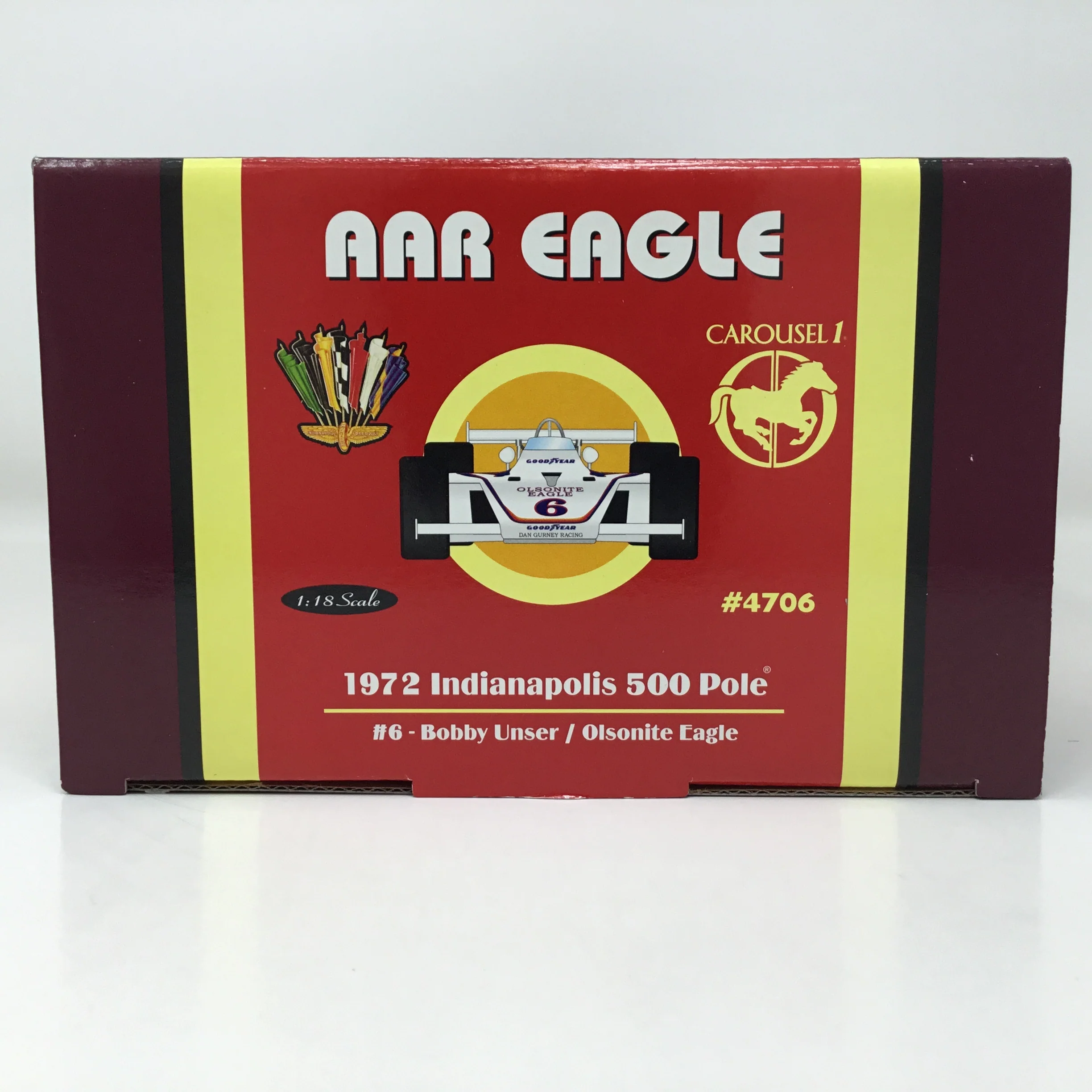 Bobby Unser 1972 Carousel 1 Olsonite Eagle Indianapolis 500 Pole 1:18 Diecast #4706 - Image 9