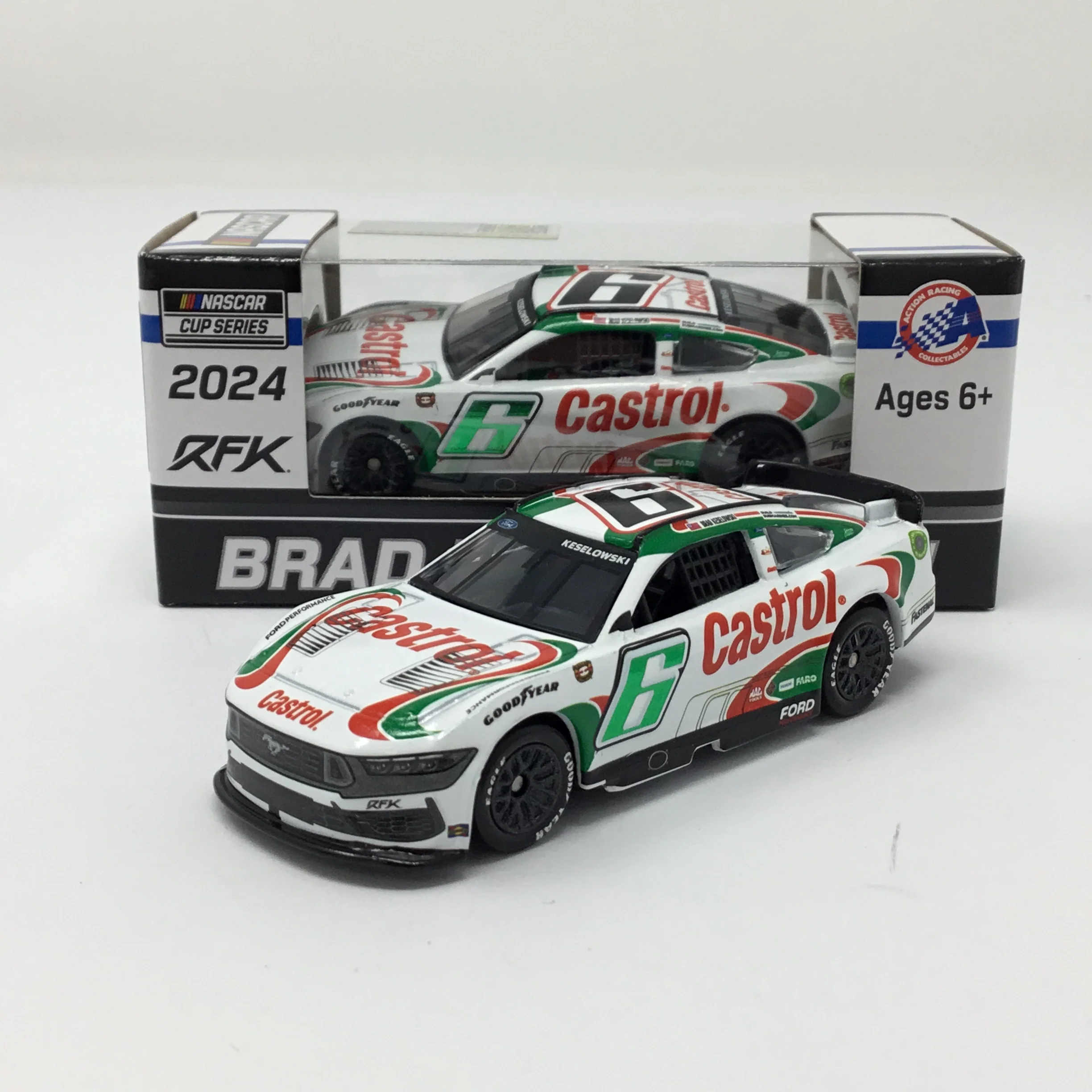 Brad Keselowski 2024 Castrol Darlington Throwback Foil Number 1:64 Diecast