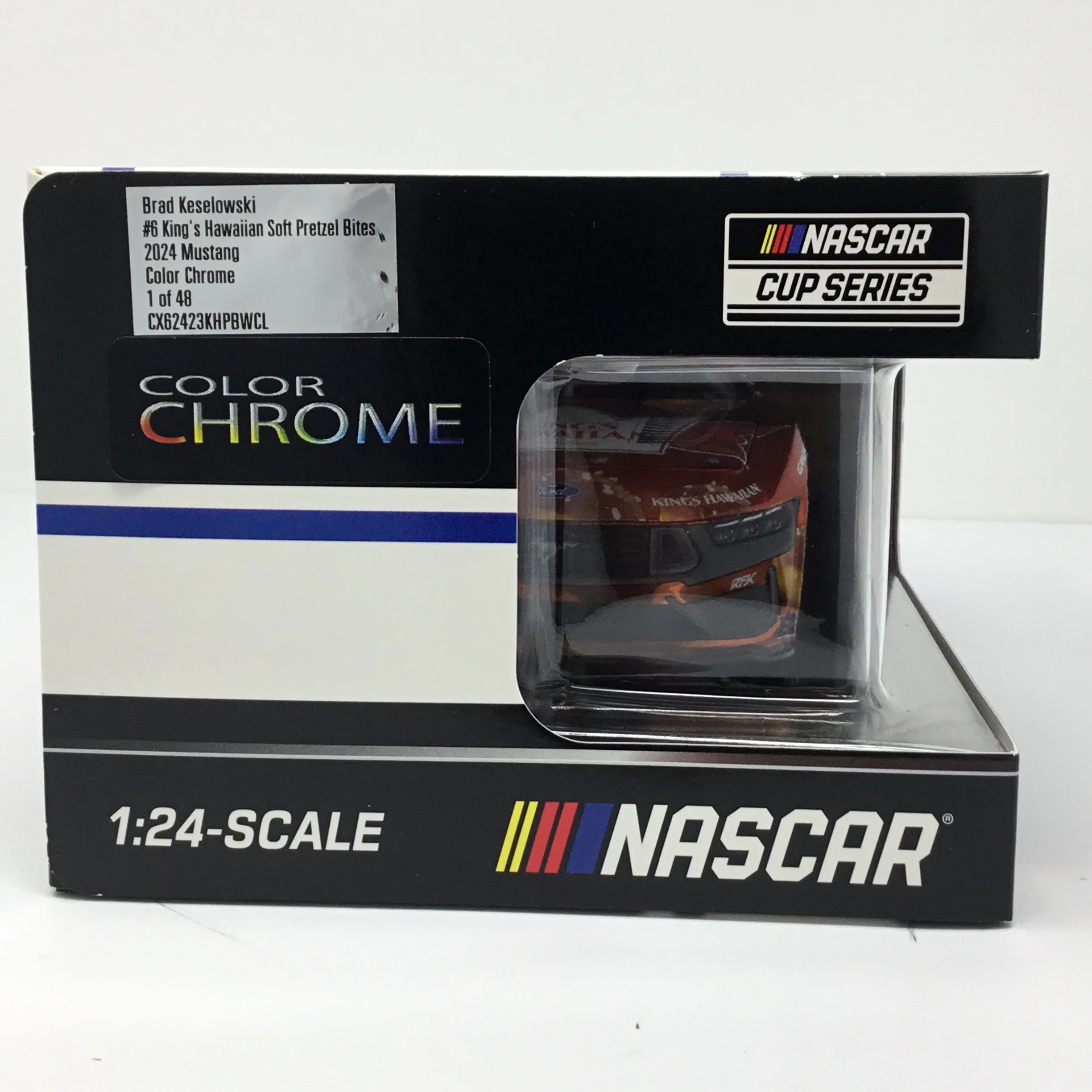 Brad Keselowski 2024 King's Hawaiian Soft Pretzel Bites Foil Number 1:24 Color Chrome Diecast - Image 6
