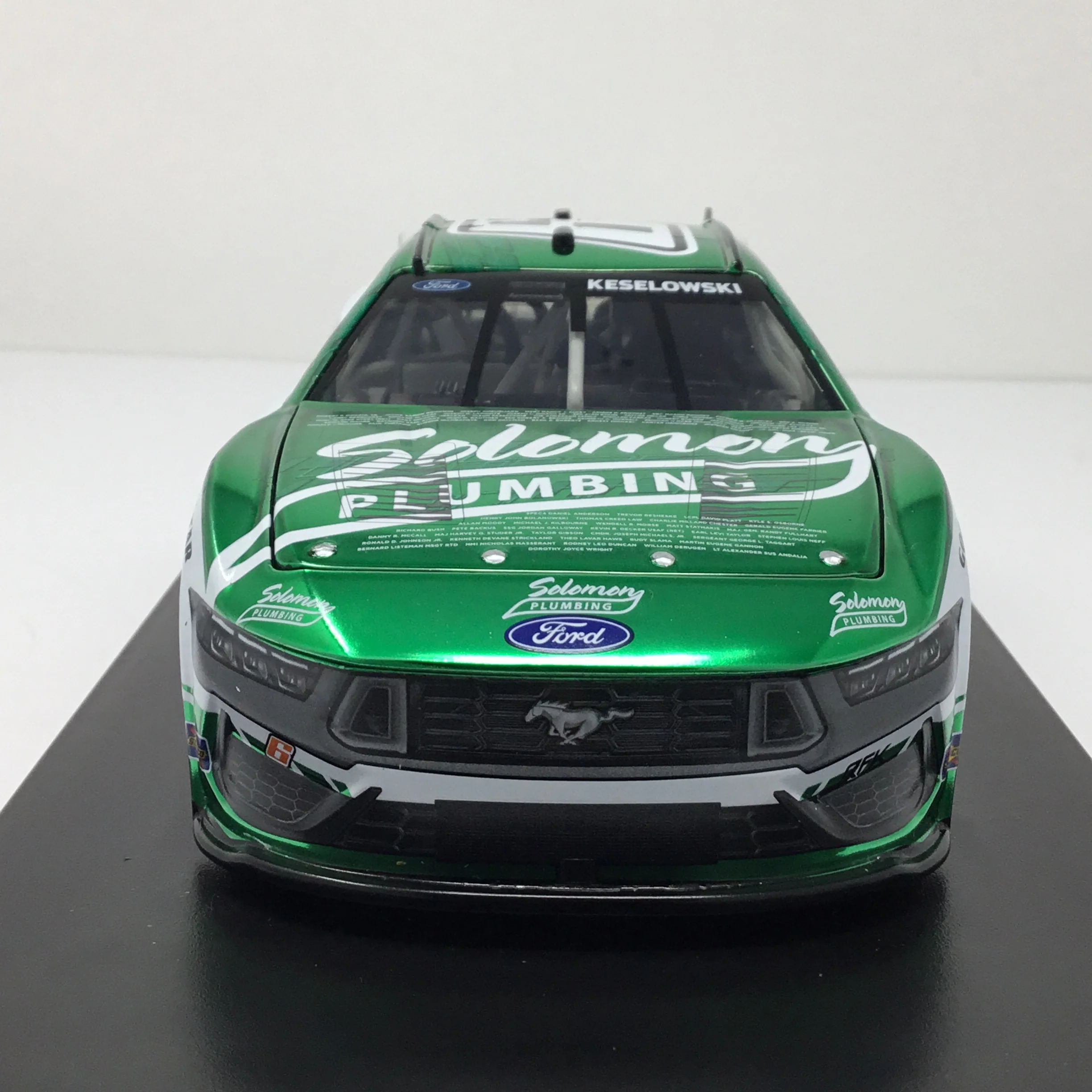 Brad Keselowski 2024 Solomon Plumbing Salute To Veterans Foil Number 1:24 Color Chrome Diecast - Image 3