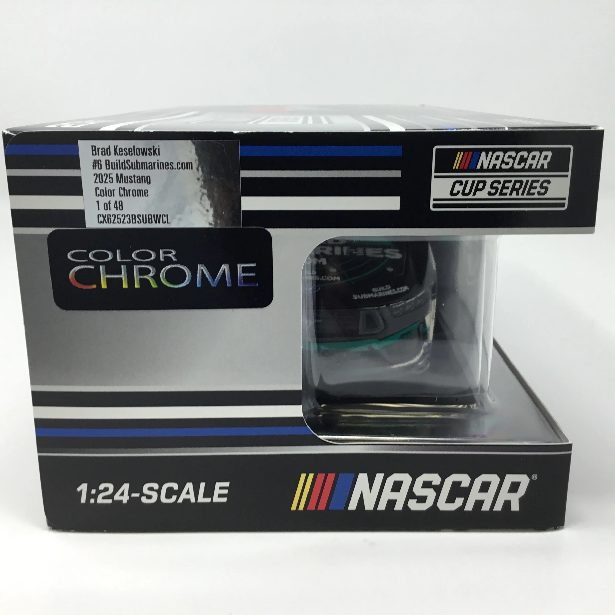 Brad Keselowski 2025 BuildSubmarines.com Foil Number 1:24 Color Chrome Diecast - Image 6