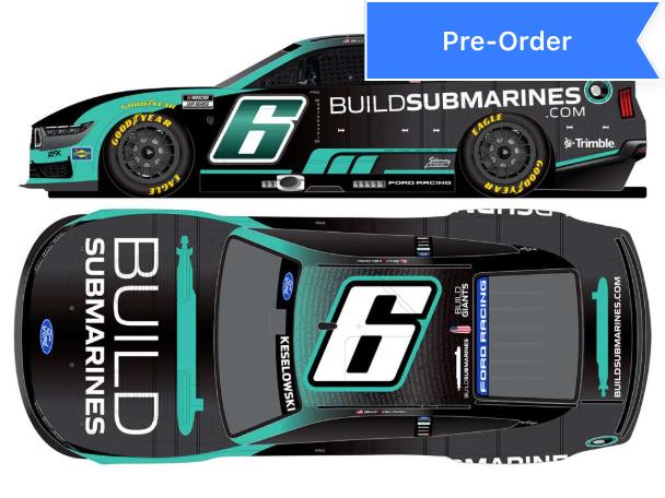 Brad Keselowski 2026 Buildsubmarines.com Foil Number 1:24 Diecast *PREORDER*