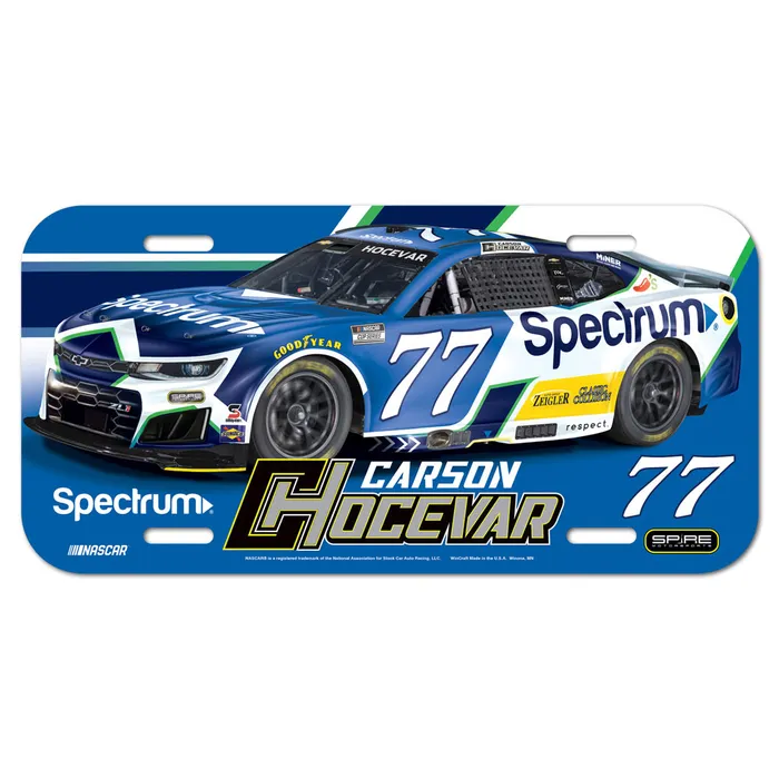 Carson Hocevar Spectrum License Plate