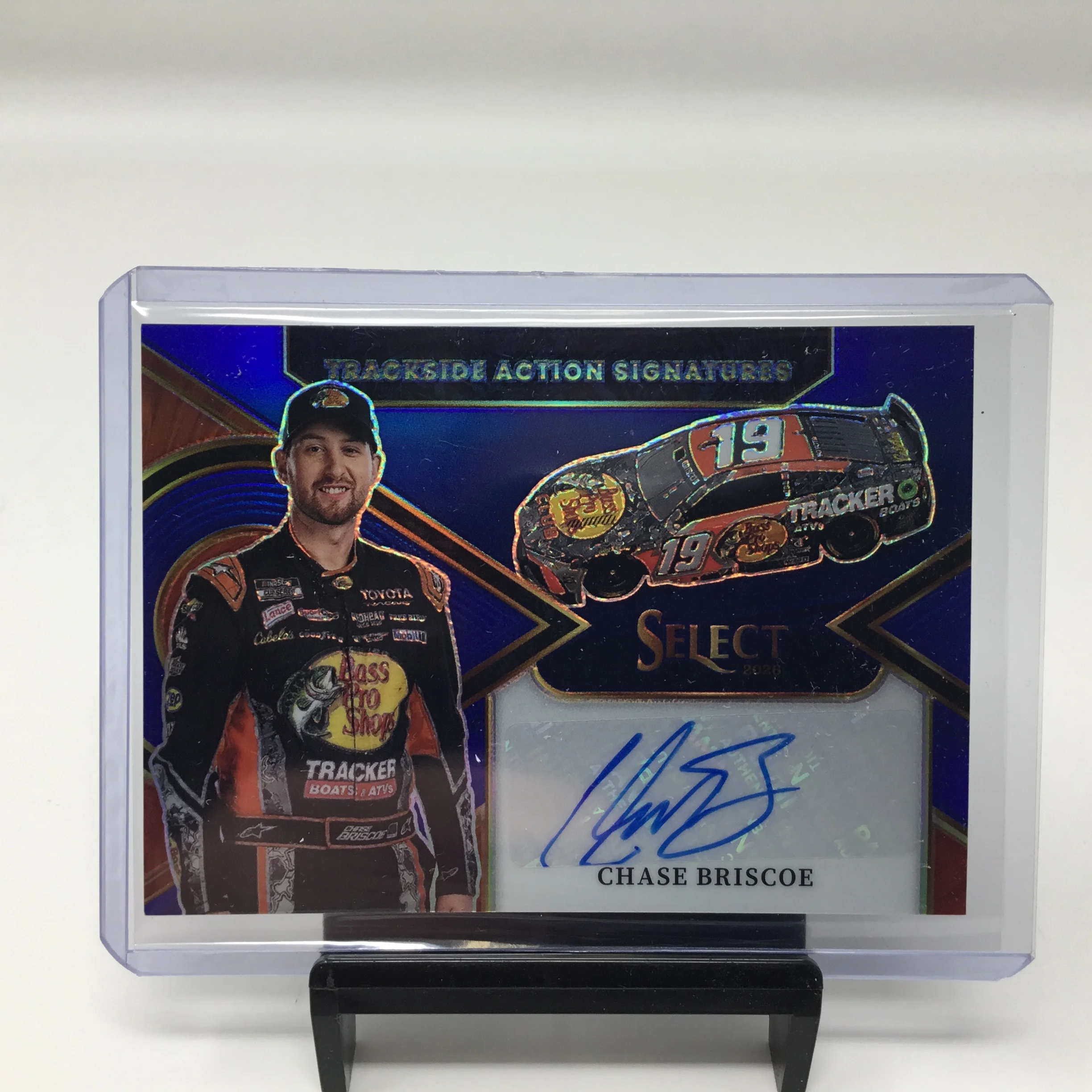 Chase Briscoe 2026 Panini Select Trackside Action Signatures Autographed Card 25/99