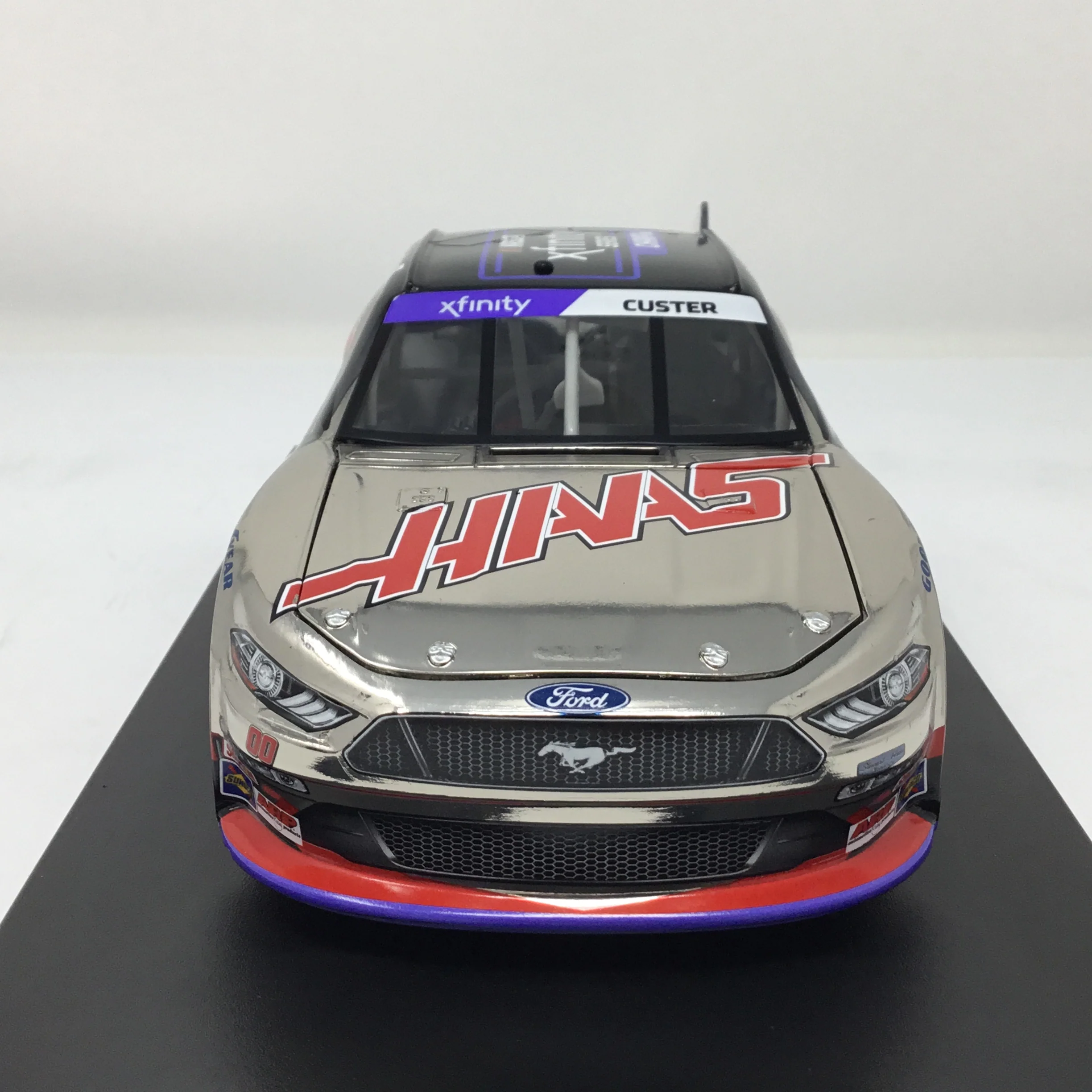Cole Custer 2023 Haas Automation Champion 1:24 Color Chrome Diecast - Image 3
