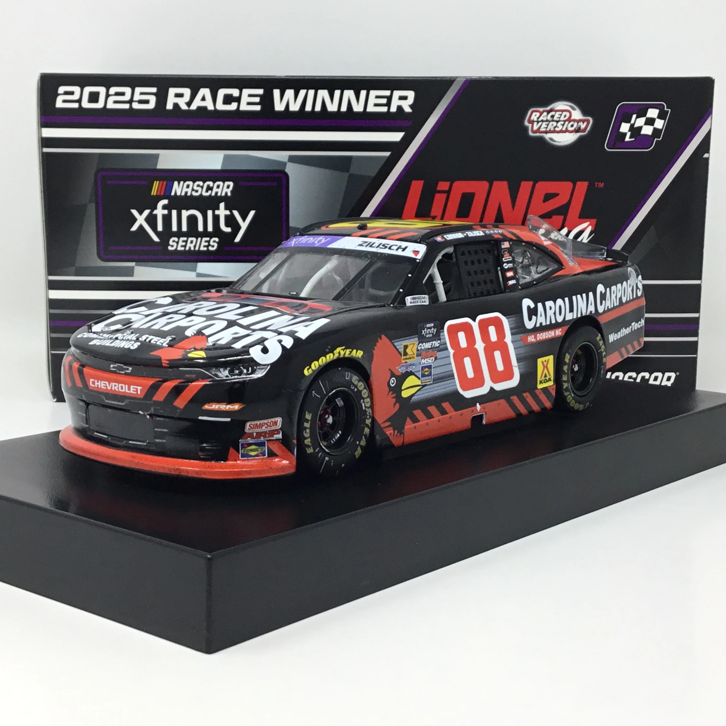 Connor Zilisch 2025 Carolina Carports Dover Race Win Foil Number 1:24 Diecast - Image 2