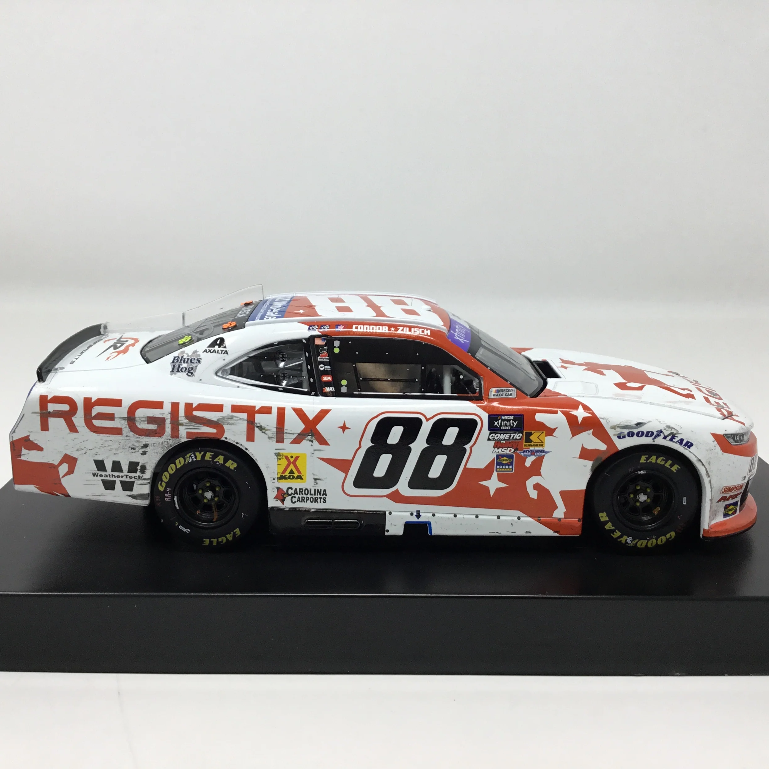 Connor Zilisch 2025 Registix Pocono Race Win Foil Number Dual Autographed 1:24 Diecast - Image 4