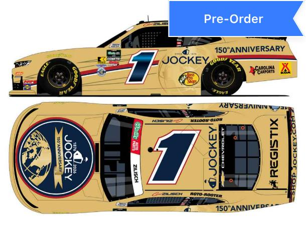 Connor Zilisch 2026 Jockey 150th Anniversary Foil Number NOAPS 1:24 Diecast *PREORDER*