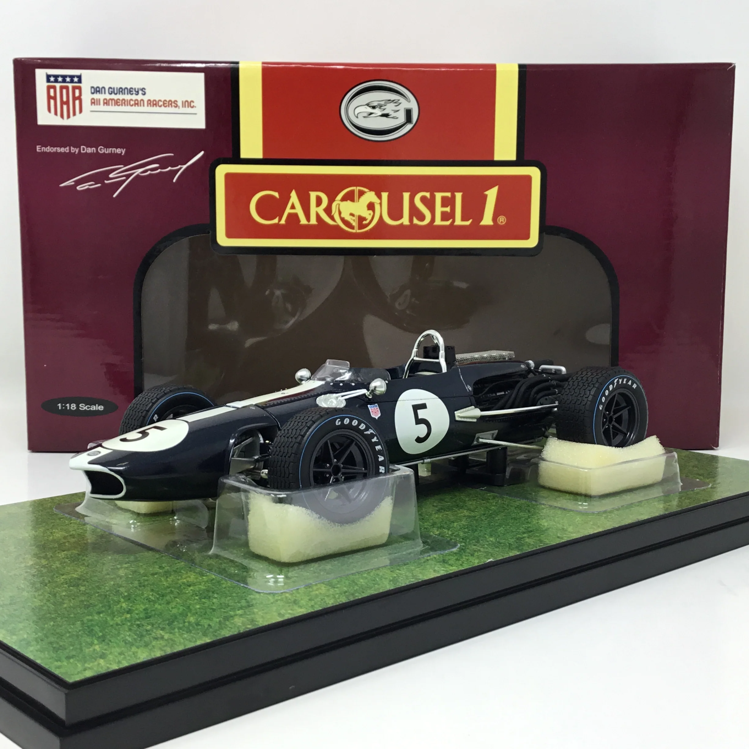 Dan Gurney 1967 Carousel 1 AAR Eagle Gurney-Weslake V-12 Brands Hatch Race of Champions Winner 1:18 Diecast #4752