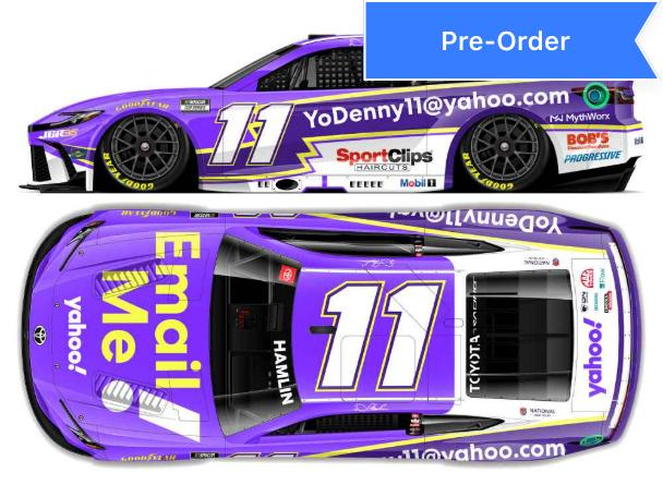 Denny Hamlin 2026 Yahoo! Email Me 1:24 Diecast *PREORDER*