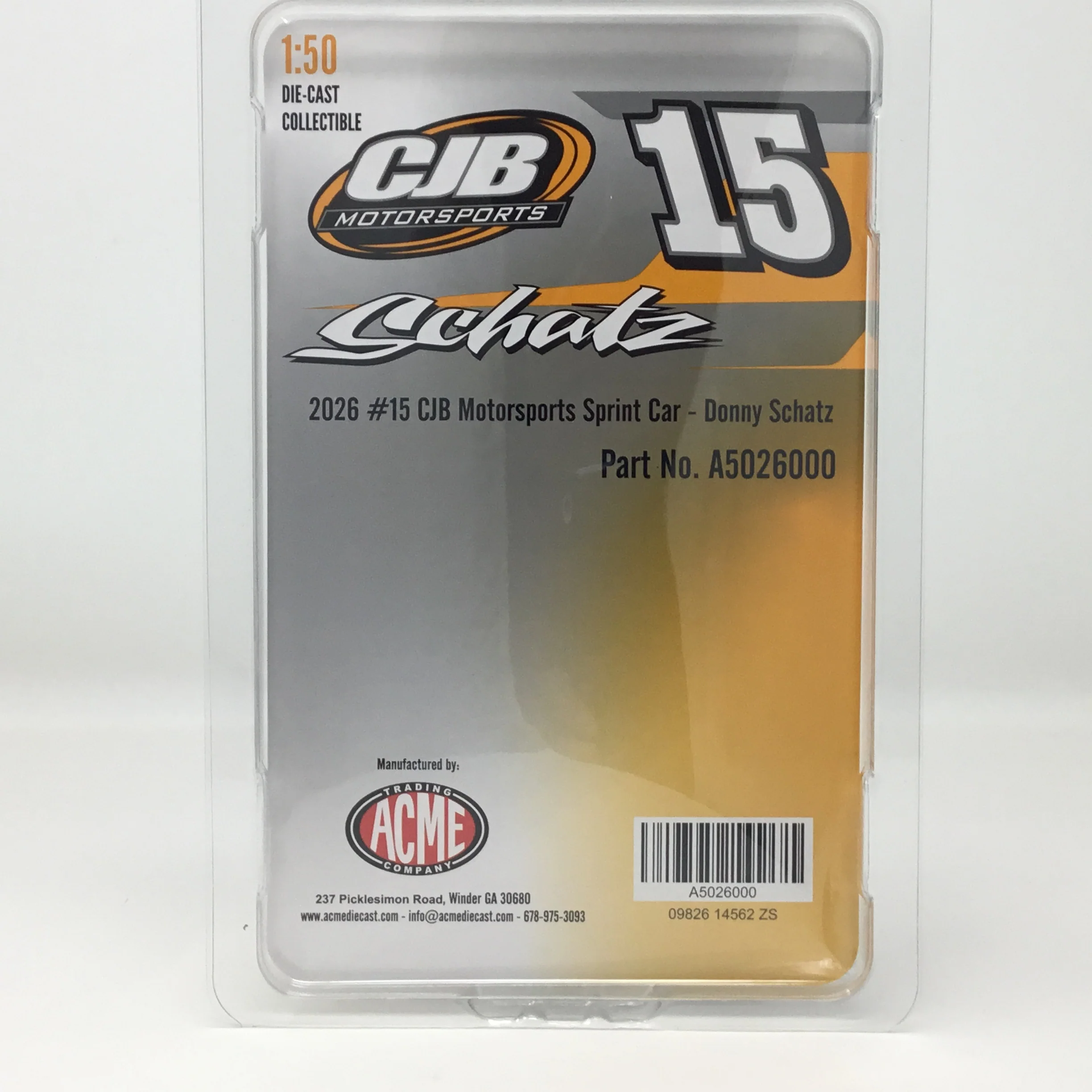 Donny Schatz 2026 CJB Motorsports Sprint Car 1:50 Diecast - Image 2