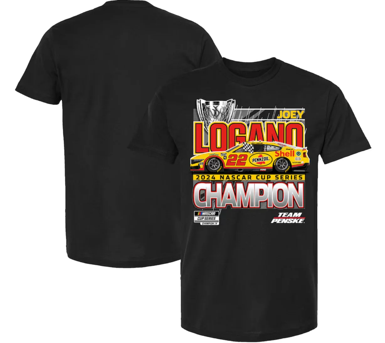 Joey Logano 2024 Adult 1-Spot Official Cup Series Champion T-Shirt