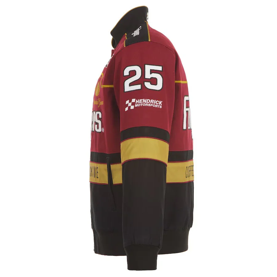 Tim Richmond 2024 Folgers Burgundy-Black Uniform Full-Snap Jacket - Image 6
