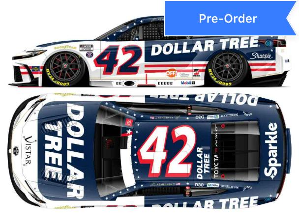 John Hunter Nemechek 2026 Dollar Tree Patriotic Foil Number 1:64 Diecast *PREORDER*