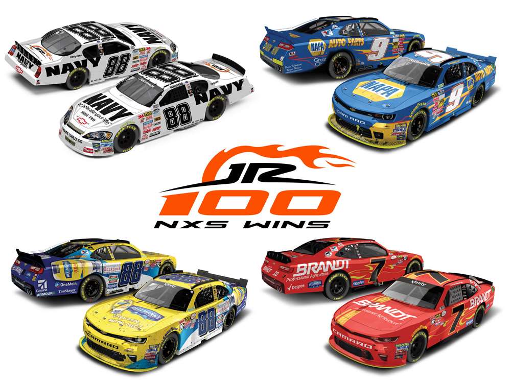 JR Motorsports 100 Wins 4 Car 1:64 Diecast Set