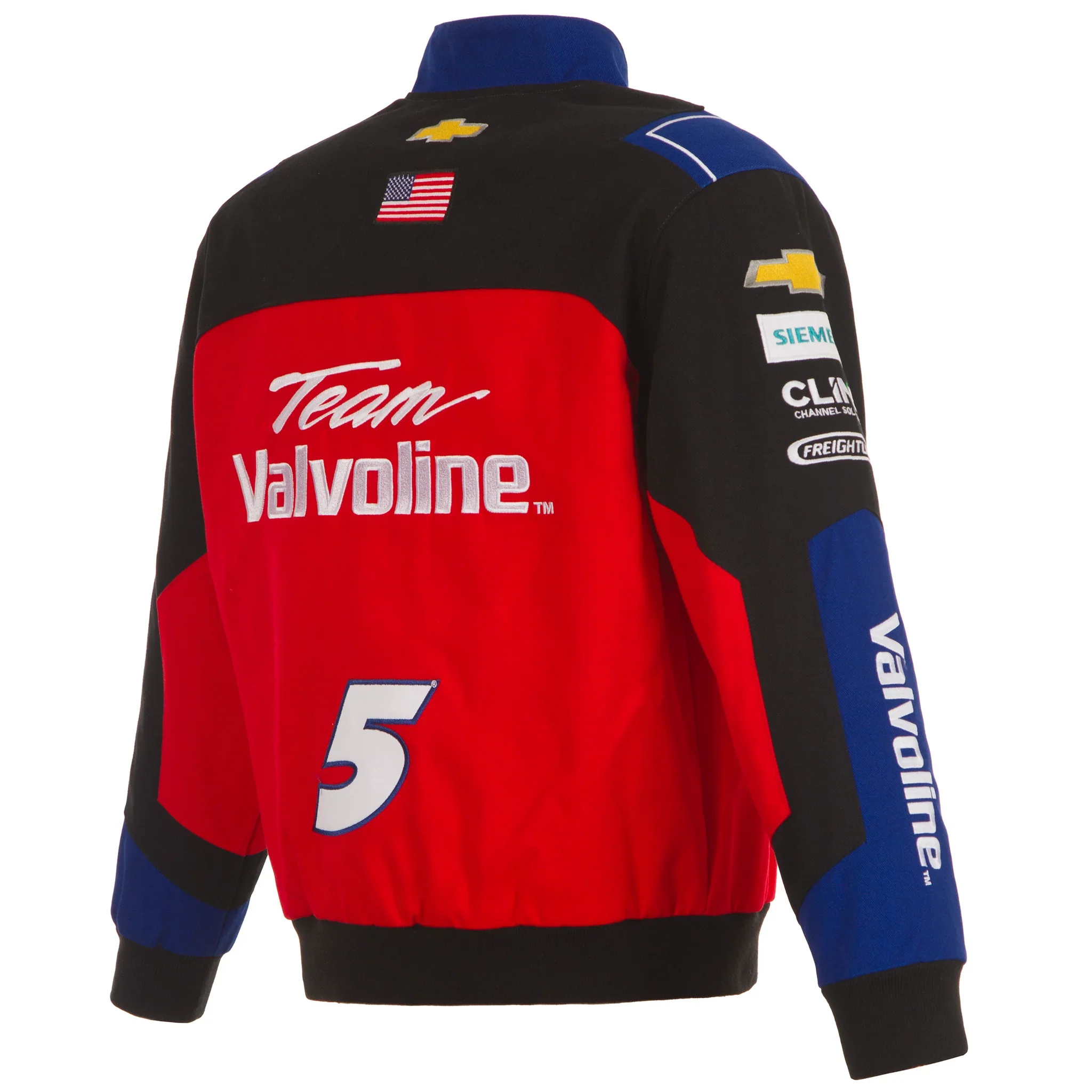 Kyle Larson 2024 Valvoline Black-Red Uniform Full-Snap Jacket - Image 9