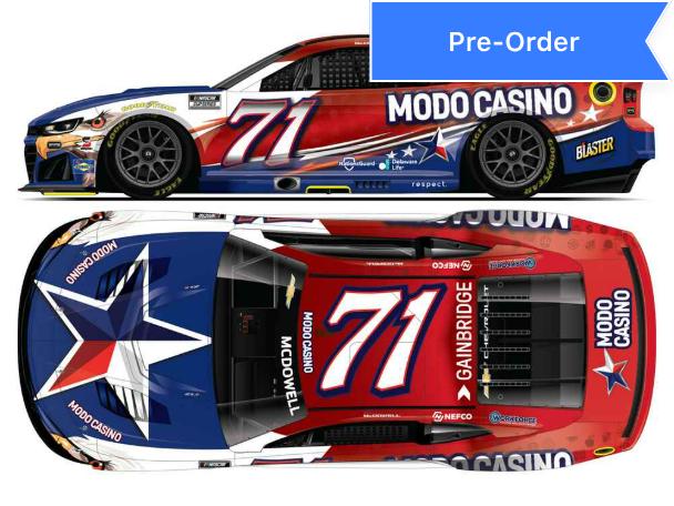 Michael McDowell 2026 Modo Casino Foil Number 1:24 Diecast *PREORDER*