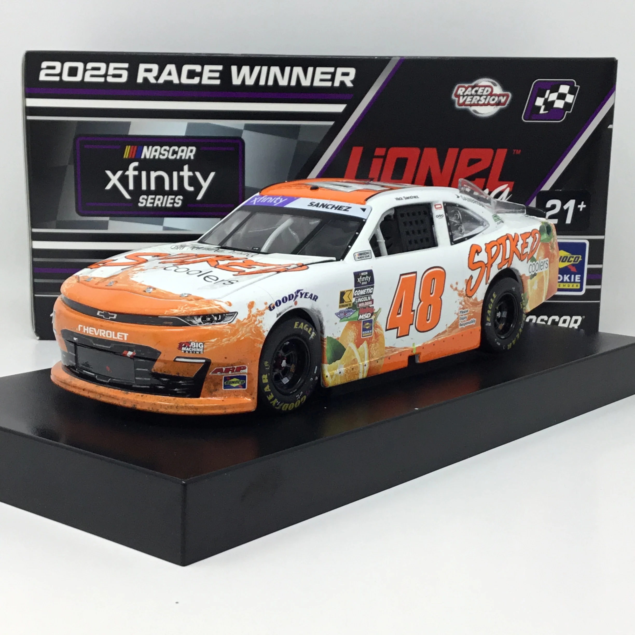 Nick Sanchez 2025 Spiked Coolers Echopark Atlanta Race Win 1:24 Diecast