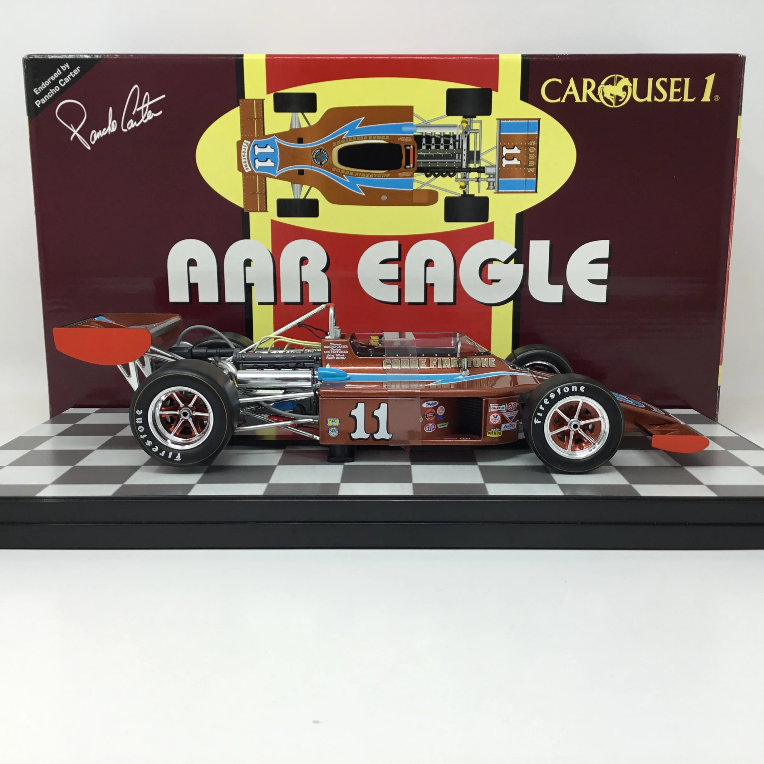 Pancho Carter 1974 Carousel 1 Cobre Firestone Spl.mAAR Eagle Indianapolis 500 1:18 Diecast #4703 - Image 4