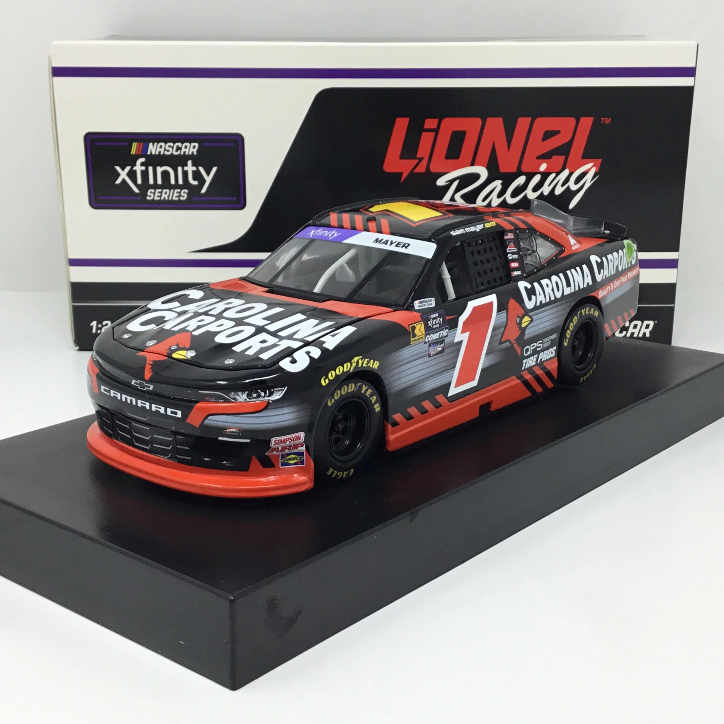 Sam Mayer 2024 Carolina Carports Foil Number 1:24 Diecast