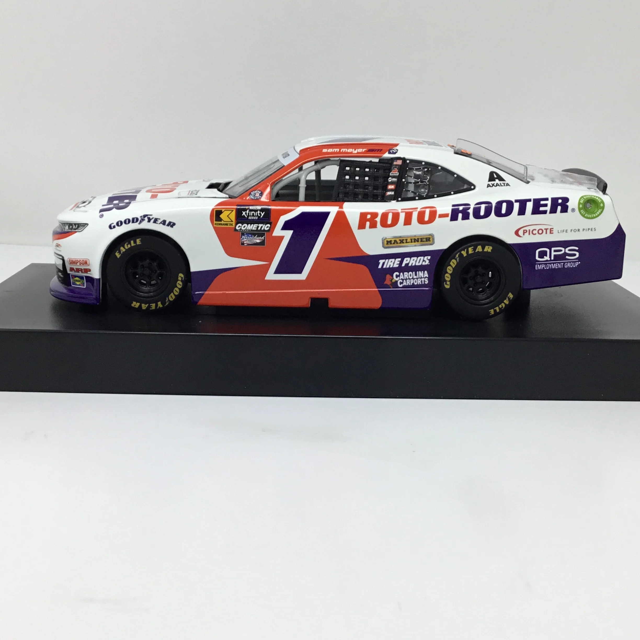 Sam Mayer 2024 Roto-Rooter 1:24 Autographed Diecast - Image 2